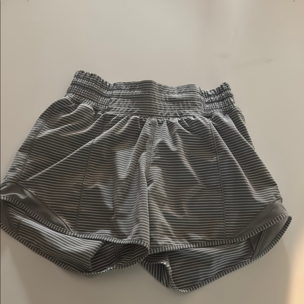 Women's Striped Gray Shorts